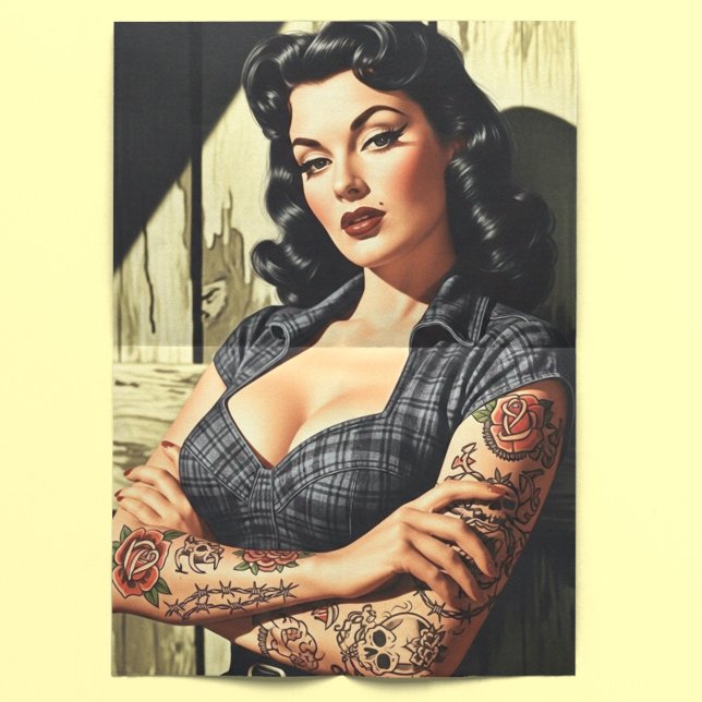 Retro Tattooed Pin-up Tissue Paper (Creator Uploaded)