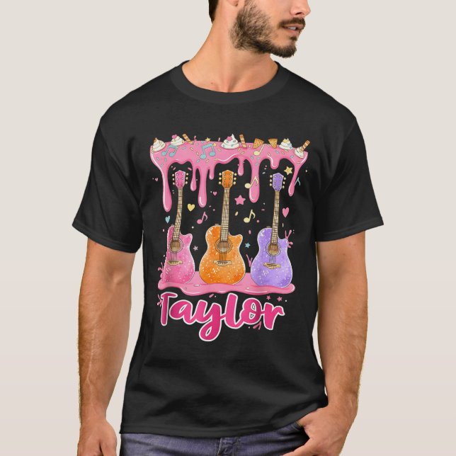Retro Taylor Ice Cream Dripng Groovy 80's Women Me T-Shirt (Front)