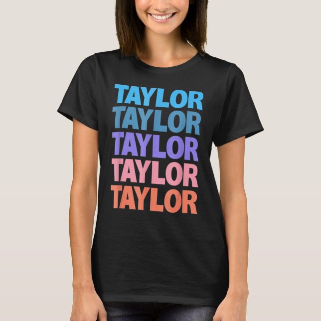 Retro Taylor Text Design T-Shirt (Front)