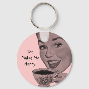 Retro Tea Key Ring
