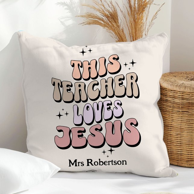 Retro teacher appreciation  cushion (Creator Uploaded)
