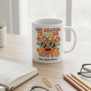 Retro Teacher Appreciation    Personalized Class o Coffee Mug