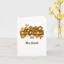 Retro Teacher Card