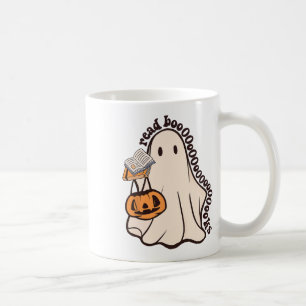 Retro Teacher Halloween Ghost Read More Books Teac Coffee Mug