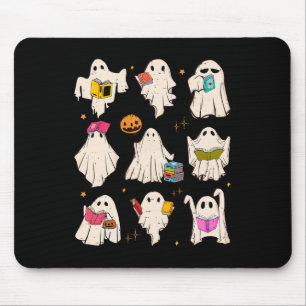 Retro Teacher Halloween Ghost Read More Books Teac Mouse Pad