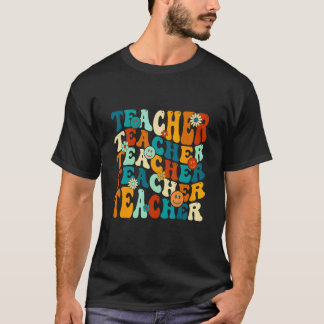 Retro Teacher Inspirational Colourful Elementary S T-Shirt