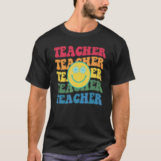 Retro Teacher Inspirational Colourful Elementary S T-Shirt