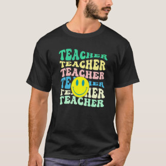 Retro Teacher Inspirational Colourful Elementary S T-Shirt