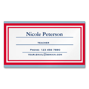 Retro Teacher Magnetic Card