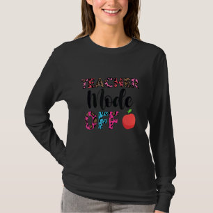 Retro Teacher Mode Off Tie Dye Leopard Last Day Of T-Shirt