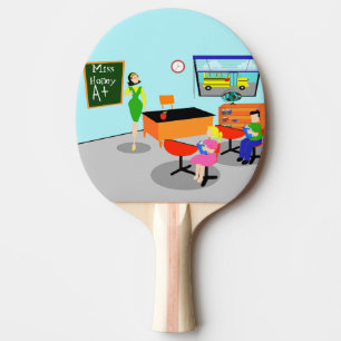 Retro Teacher Ping Pong Paddle