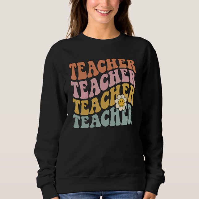Retro Teacher Tee Cute Teacher   for New Teacher (Front)
