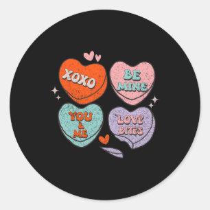 Retro Teacher Valentines Day Xoxo Be Mine Valentin Classic Round Sticker