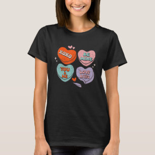 Retro Teacher Valentines Day XOXO Be Mine Valentin T-Shirt