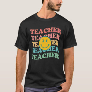 Retro Teachers Inspirational Colourful Elementary  T-Shirt