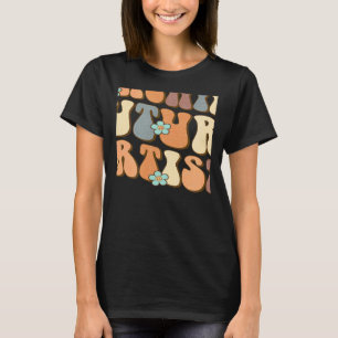 Retro Teaching Future Artists Teacher Students T-Shirt