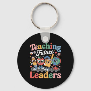 Retro Teaching Future Leaders Fun Back To School T Key Ring