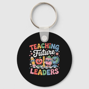 Retro Teaching Future Leaders Fun Back To School T Key Ring