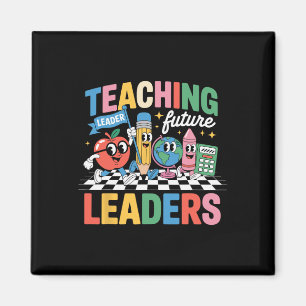 Retro Teaching Future Leaders Fun Back To School T Magnet