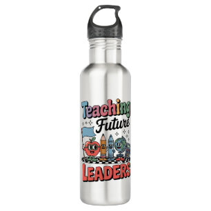 Retro Teaching Future Leaders Groovy Teacher 710 Ml Water Bottle