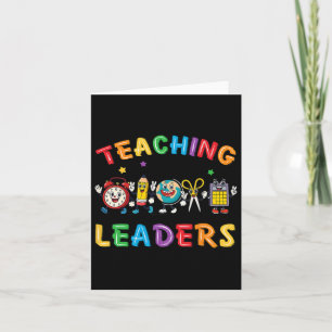 Retro Teaching Future Leaders Groovy Teacher Back Card
