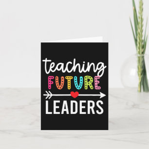 Retro Teaching Future Leaders Groovy Teacher Back Card