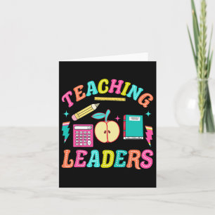 Retro Teaching Future Leaders Groovy Teacher Back  Card