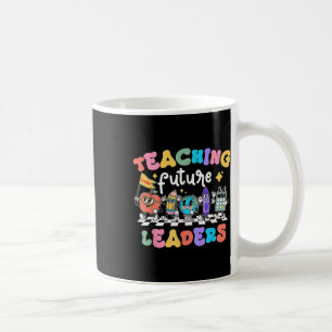 Retro Teaching Future Leaders Groovy Teacher Back Coffee Mug