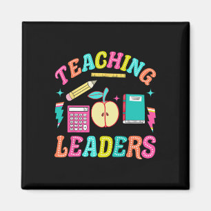Retro Teaching Future Leaders Groovy Teacher Back Magnet