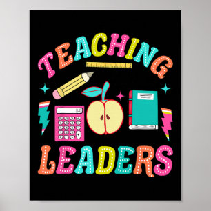 Retro Teaching Future Leaders Groovy Teacher Back Poster
