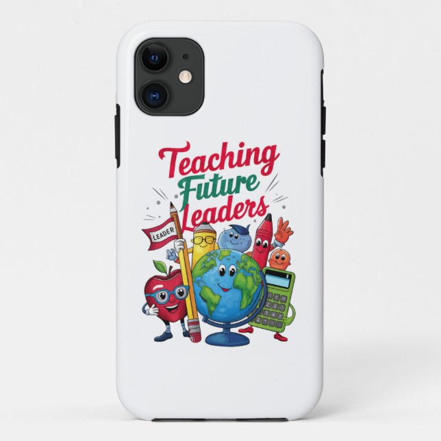 Retro Teaching Future Leaders Teacher School  Case-Mate iPhone Case (Back)