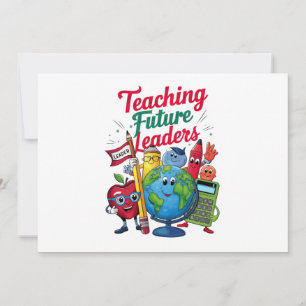 Retro Teaching Future Leaders Teacher School Invitation