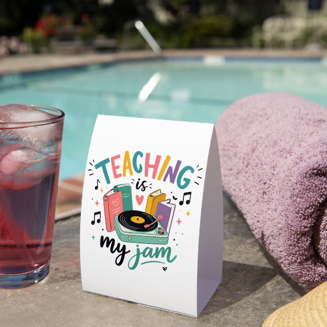 Retro Teaching Is My Jam Vinyl Record Teacher (Insitu(On Table))
