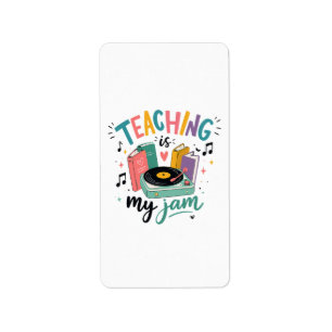 Retro Teaching Is My Jam Vinyl Record Teacher Label