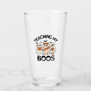 Retro Teaching My Boos Halloween Glass