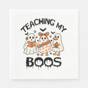 Retro Teaching My Boos Halloween Napkin