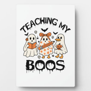 Retro Teaching My Boos Halloween Plaque