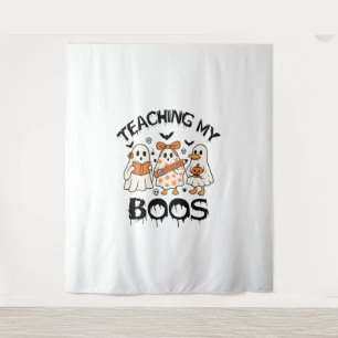 Retro Teaching My Boos Halloween Tapestry