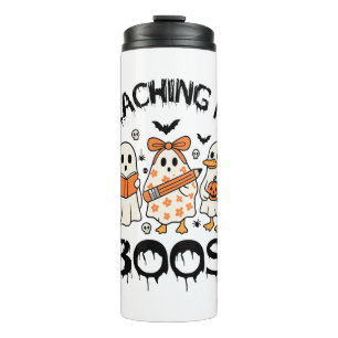 Retro Teaching My Boos Halloween Thermal Tumbler