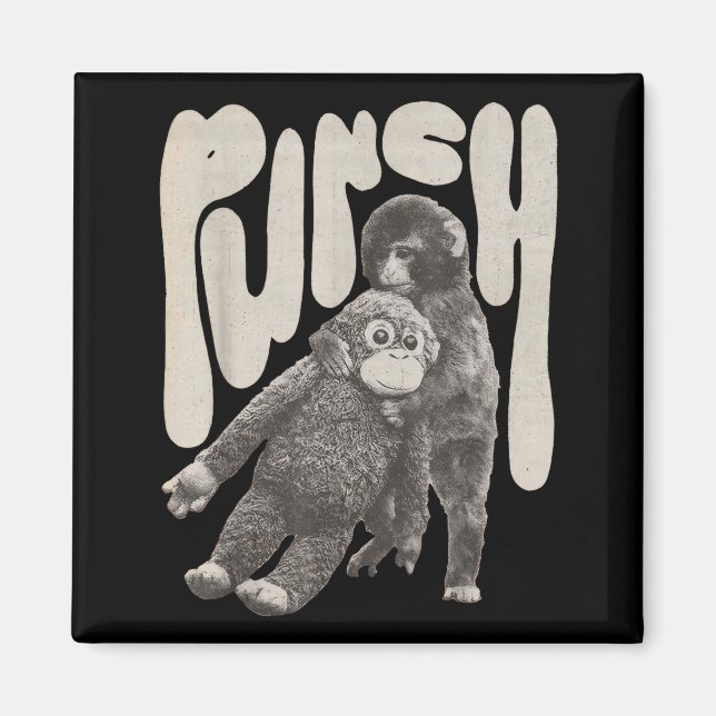 Retro Team Punch Baby Monkey Magnet (Front)