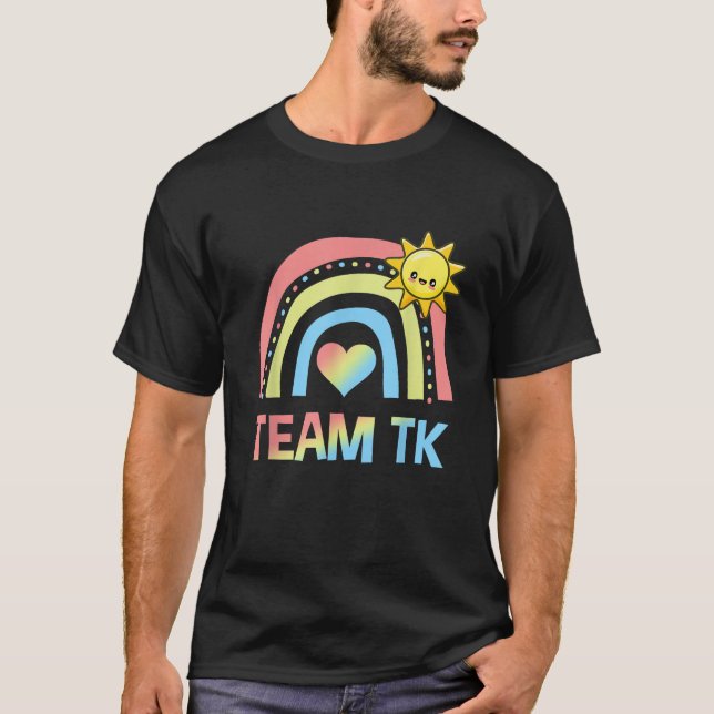 Retro Team TK Back To School Transitional Kinderga T-Shirt (Front)