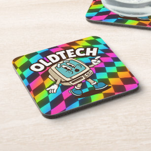 Retro Tech Cartoon Psychedelic Coaster
