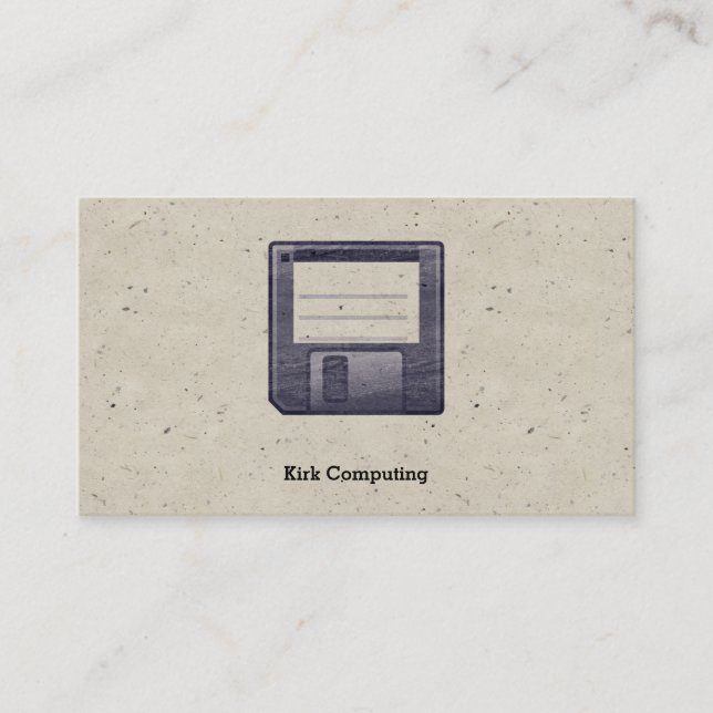 Retro Tech Floppy Disc Professional Design Business Card (Front)