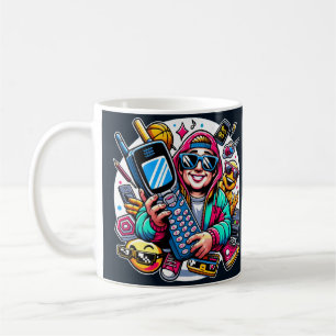 Retro Tech Playground: A Nostalgic 90s Odyssey Coffee Mug