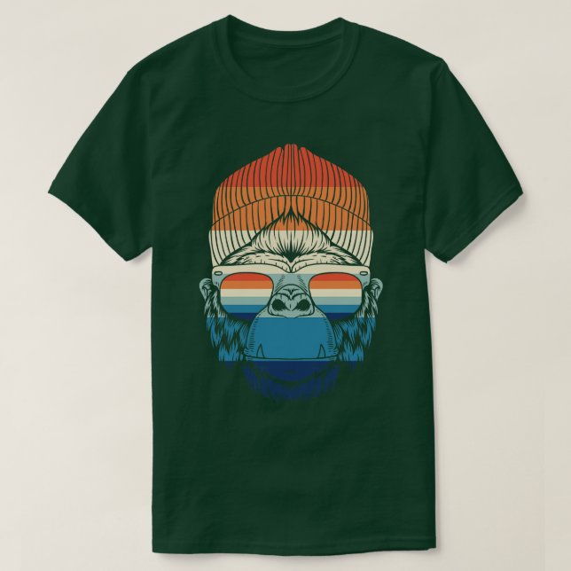 Retro Techno Monkey T-Shirt (Design Front)