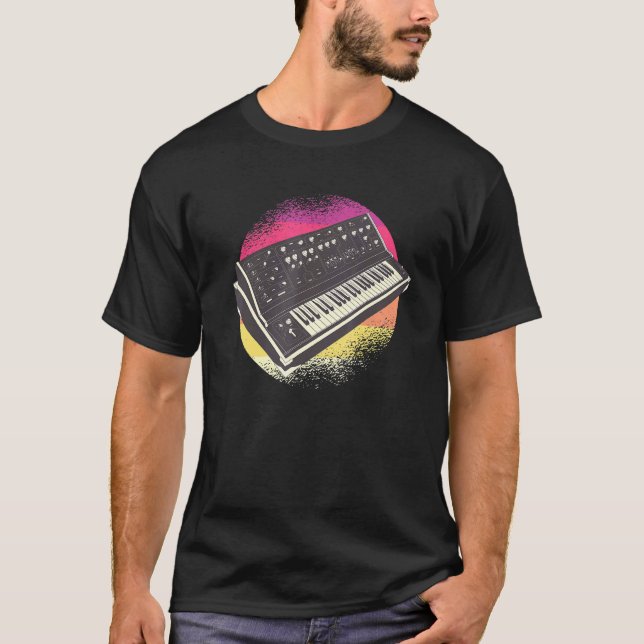 Retro Techno Synthesizer T-Shirt (Front)