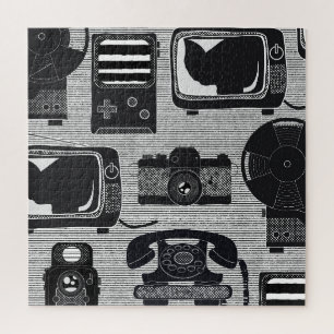 Retro technology jigsaw puzzle