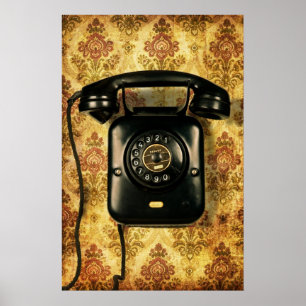 Retro telephone poster
