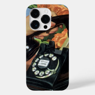 Retro Telephone with Rotary Dial, Vintage Business Case-Mate iPhone 14 Pro Case