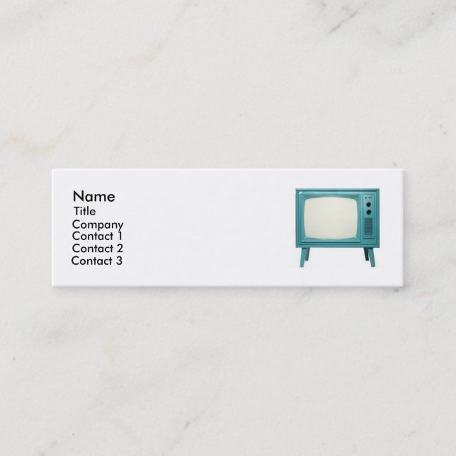 Retro Television Mini Business Card (Front)